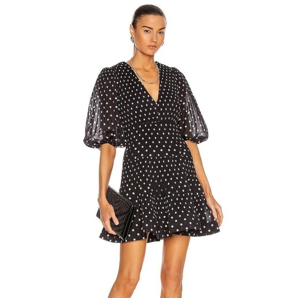 Zimmermann Polka Dot pleated Mini Dress ZIM 0 / US 4 - Picture 1 of 13